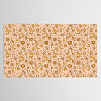 Zodiac Sun and Star Print in Cream Tablecloth Gallery Image 2