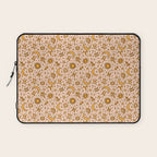 Zodiac Sun and Star Print in Cream Laptop Sleeve Gallery Image 1