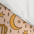 Zodiac Sun and Star Print in Cream Comforter Gallery Image 4