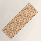 Zodiac Sun and Star Print in Cream Yoga Mat Gallery Image 1