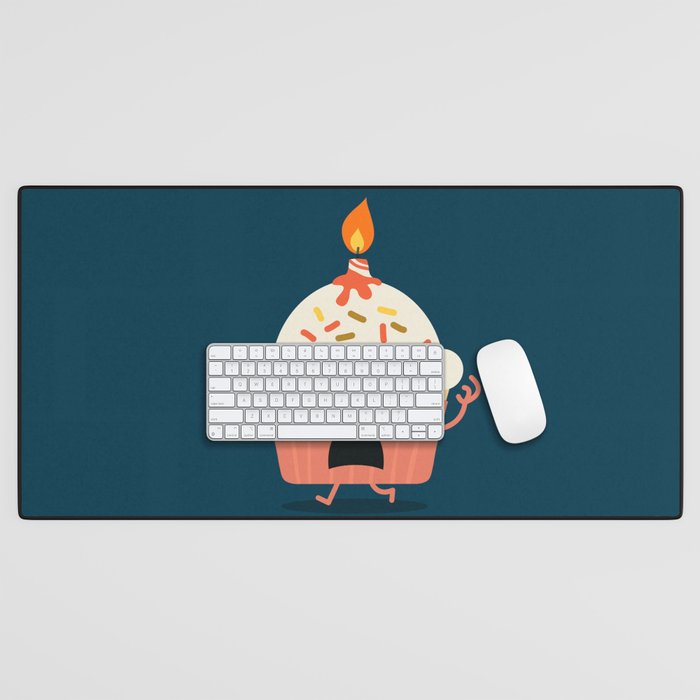 Cupcake on fire Desk Mat Gallery Image 1