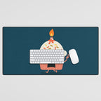 Cupcake on fire Desk Mat Gallery Image 1