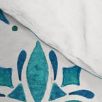 Teal Watercolor Tile Pattern Comforter Gallery Image 4
