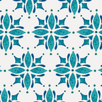 Teal Watercolor Tile Pattern Coffee Mug Gallery Image 2