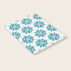 Teal Watercolor Tile Pattern Notebook Gallery Image 2