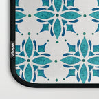 Teal Watercolor Tile Pattern Laptop Sleeve Gallery Image 3