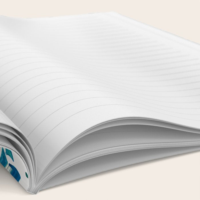 Teal Watercolor Tile Pattern Notebook Gallery Image 2