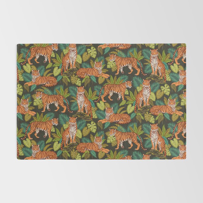 Jungle Cats In Charcoal Rug Gallery Image 2