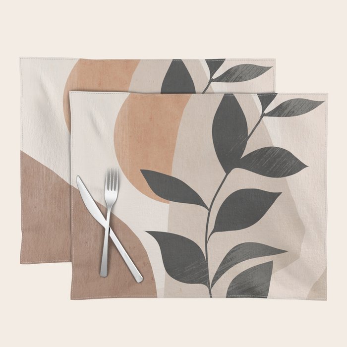 Minimal Abstract Art Plant 4 Placemat Gallery Image 1
