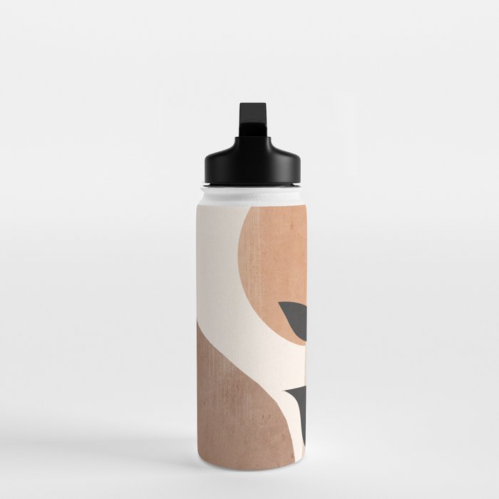 Minimal Abstract Art Plant 4 Water Bottle Gallery Image 3