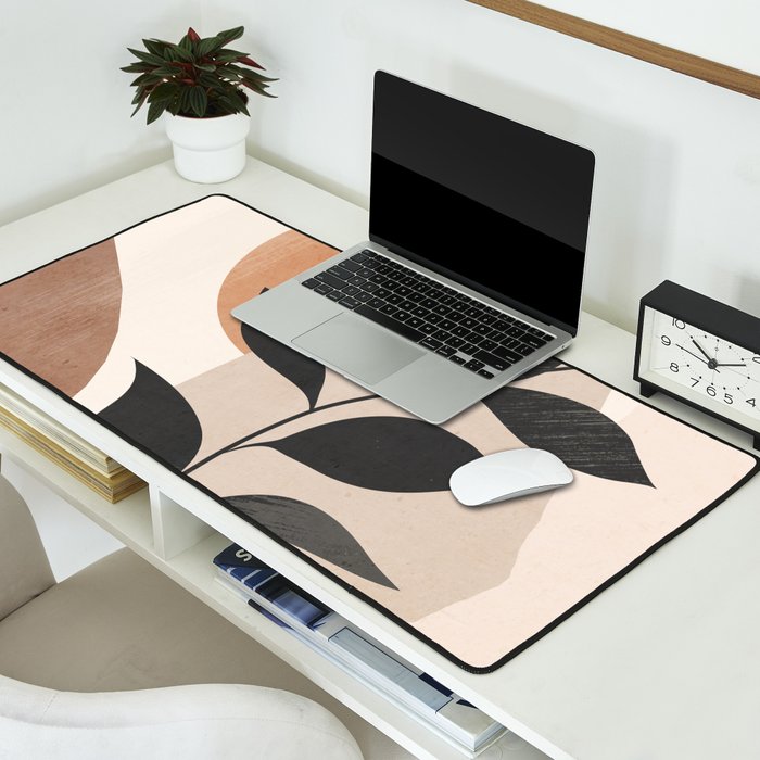 Minimal Abstract Art Plant 4 Desk Mat Gallery Image 2