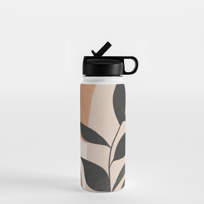 Minimal Abstract Art Plant 4 Water Bottle Gallery Image 1