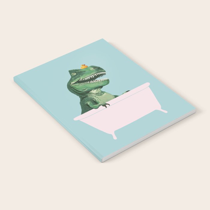 Playful T-Rex in Bathtub in Green Notebook Gallery Image 2