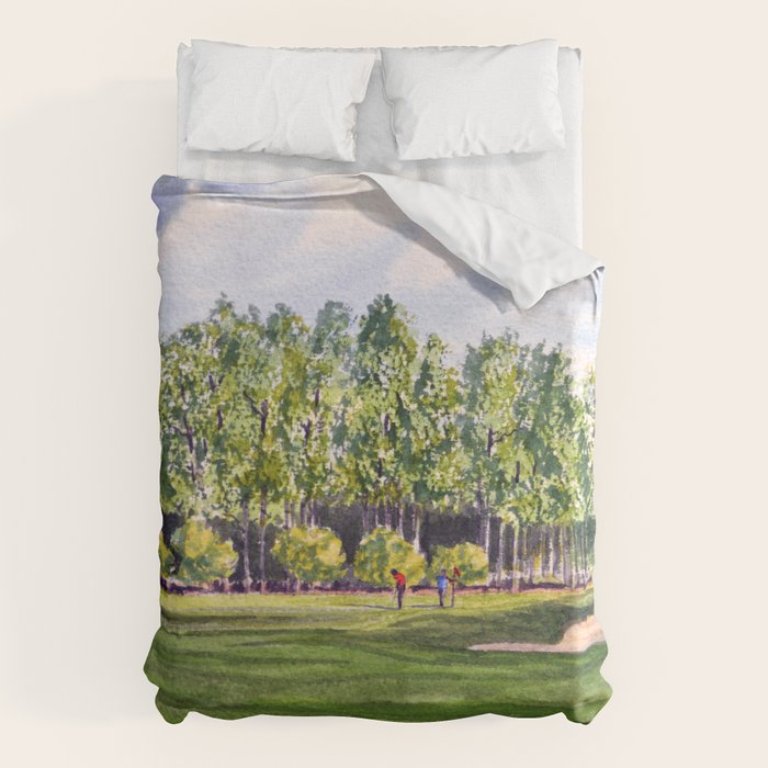 Pinehurst Golf Course No2 Hole 17 Duvet Cover Gallery Image 6