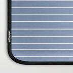 Minimal Line Curvature XIII Natural Blue Mid Century Modern Arch Abstract Laptop Sleeve Gallery Image 3