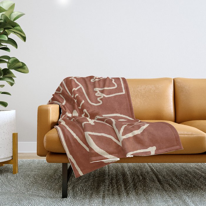 Paleolithic Abstract Art 1 Throw Blanket Gallery Image 1