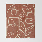 Paleolithic Abstract Art 1 Throw Blanket Gallery Image 2