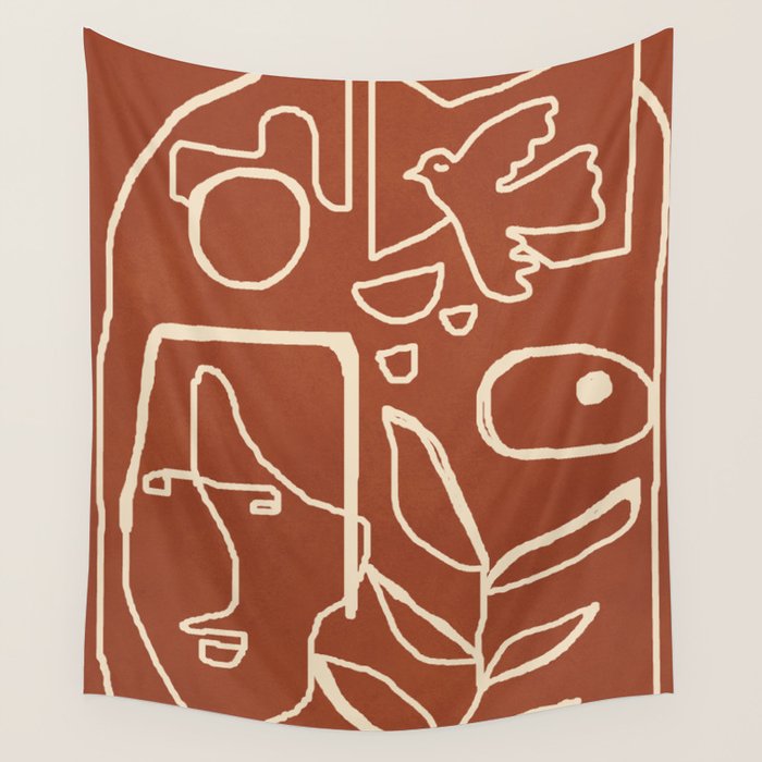 Paleolithic Abstract Art 1 Wall Tapestry Gallery Image 4