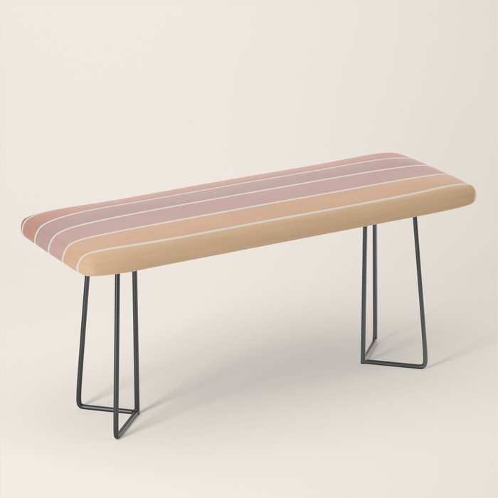 Gradient Arch VII Earthy Pastel Mid Century Modern Rainbow Bench Gallery Image 1