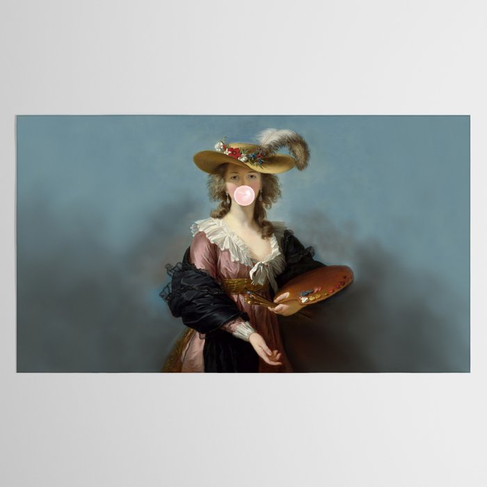 Bubble Gum Diva in a Straw Hat Tablecloth Gallery Image 2