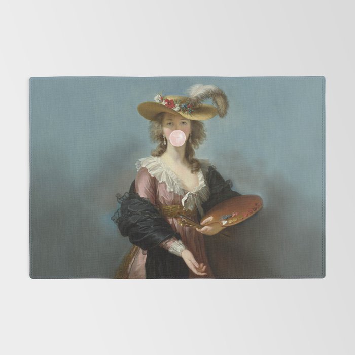 Bubble Gum Diva in a Straw Hat Rug Gallery Image 2
