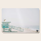 lifeguard station print, printable beach art, beach print, surf art, California print, turquoise Cutting Board Gallery Image 1