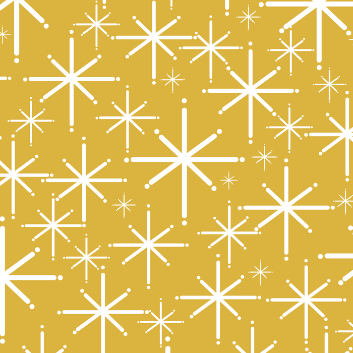 Twinkling Starbursts Mid Century Modern Pattern in Light Mustard Yellow and White Coffee Mug Gallery Image 2