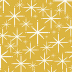 Twinkling Starbursts Mid Century Modern Pattern in Light Mustard Yellow and White Coffee Mug Gallery Image 2