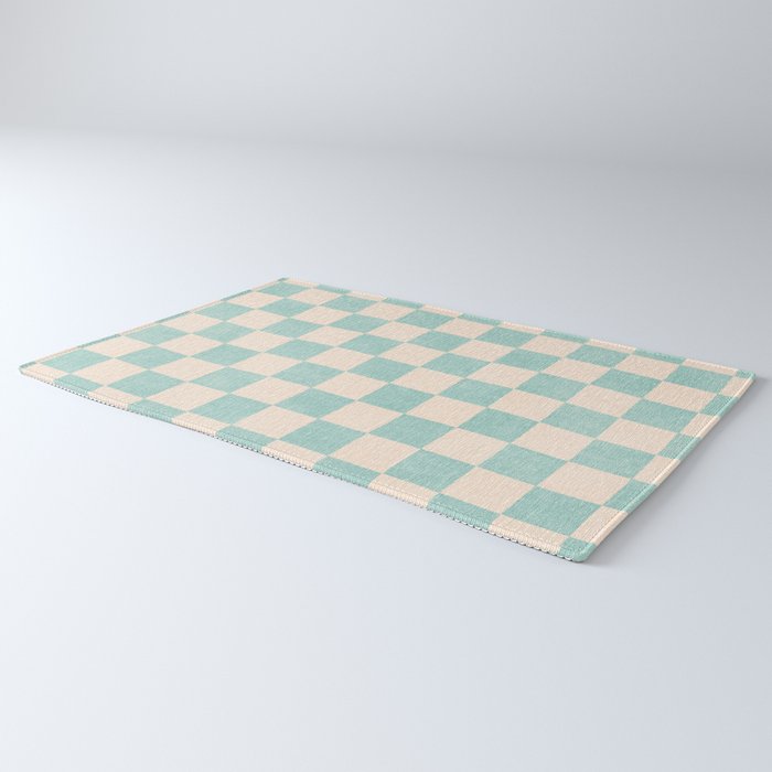 CHECKER - 001 - Sea Glass Rug Gallery Image 3