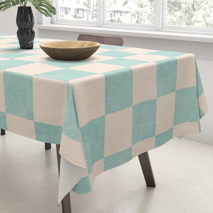 CHECKER - 001 - Sea Glass Tablecloth Gallery Image 3