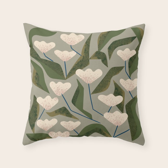 Snowdrops Throw Pillow Gallery Image 6