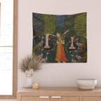 Gauri Ragini, folio from a Ragamala Indian Painted Illustration Wall Tapestry Gallery Image 2
