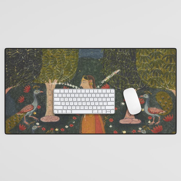 Gauri Ragini, folio from a Ragamala Indian Painted Illustration Desk Mat Gallery Image 1