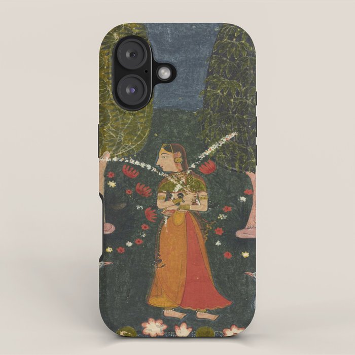 Gauri Ragini, folio from a Ragamala Indian Painted Illustration iPhone Case Gallery Image 1