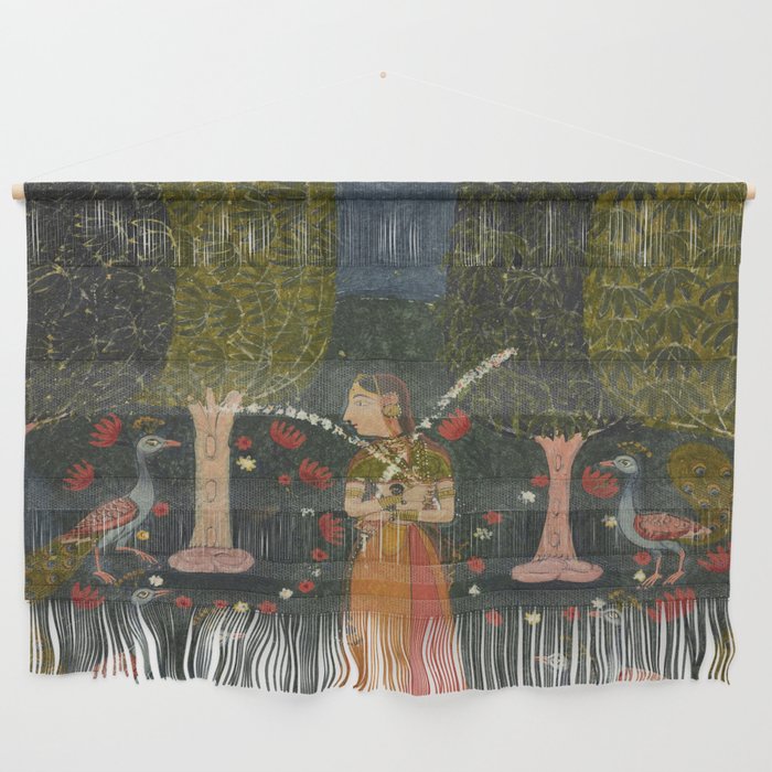 Gauri Ragini, folio from a Ragamala Indian Painted Illustration Wall Hanging Gallery Image 1