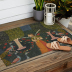 Gauri Ragini, folio from a Ragamala Indian Painted Illustration Outdoor Rug Gallery Image 2