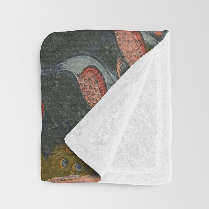 Gauri Ragini, folio from a Ragamala Indian Painted Illustration Throw Blanket Gallery Image 3