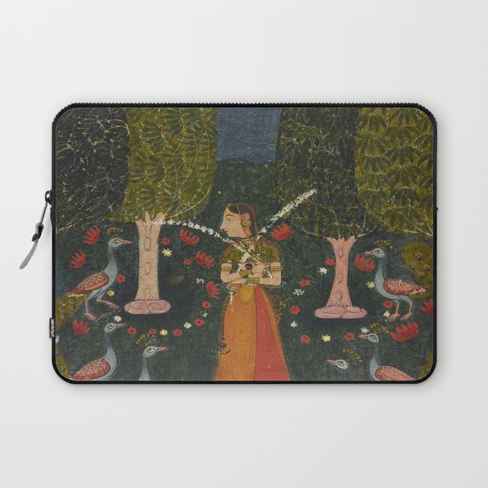Gauri Ragini, folio from a Ragamala Indian Painted Illustration Laptop Sleeve Gallery Image 1