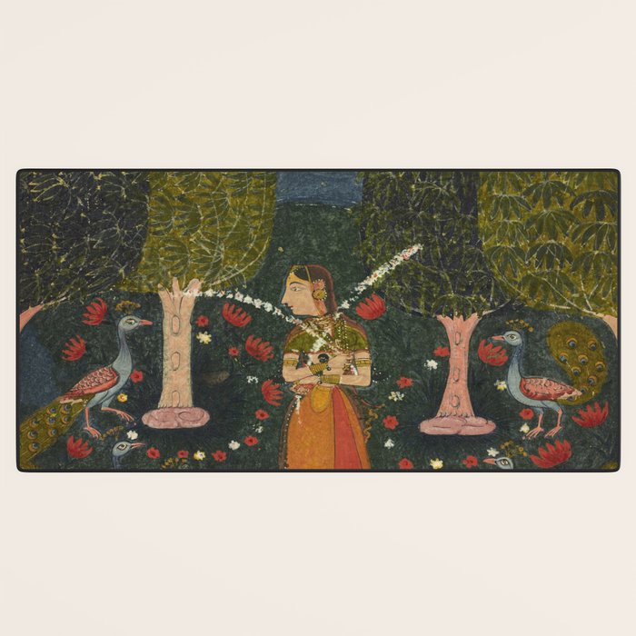 Gauri Ragini, folio from a Ragamala Indian Painted Illustration Desk Mat Gallery Image 3