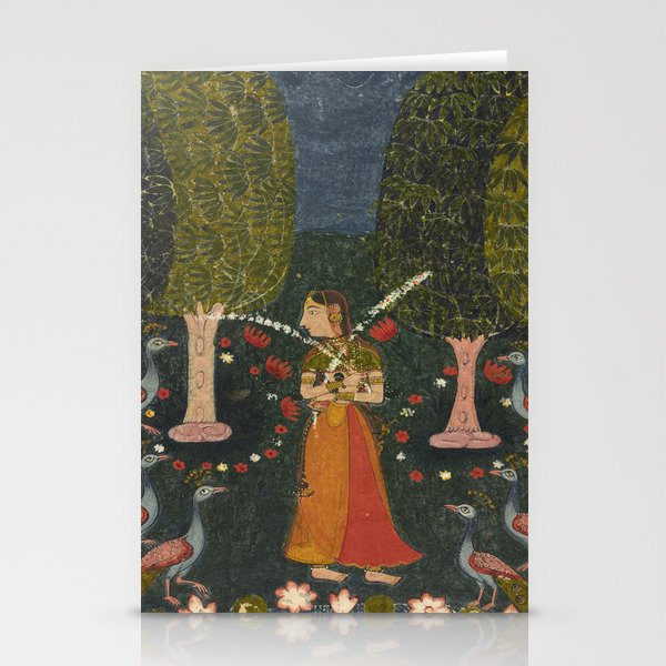 Gauri Ragini, folio from a Ragamala Indian Painted Illustration Stationery Card Gallery Image 2