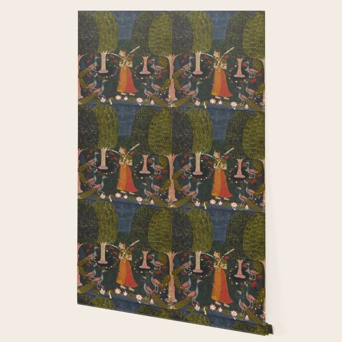 Gauri Ragini, folio from a Ragamala Indian Painted Illustration Wallpaper Gallery Image 2
