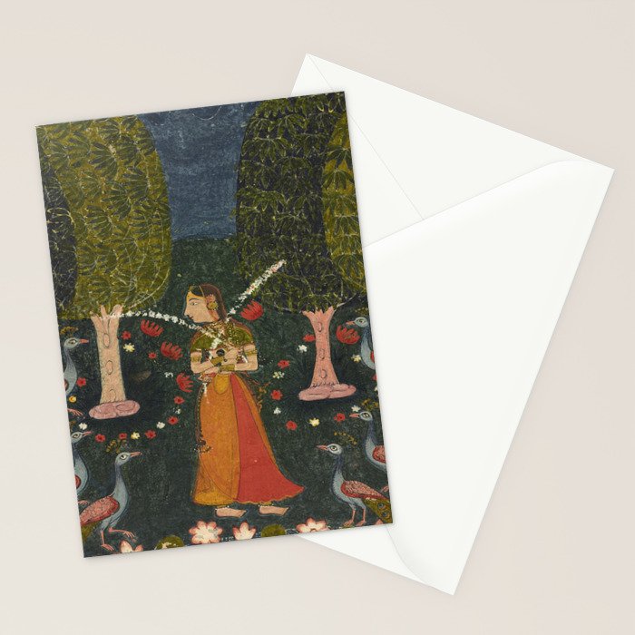 Gauri Ragini, folio from a Ragamala Indian Painted Illustration Stationery Card Gallery Image 2