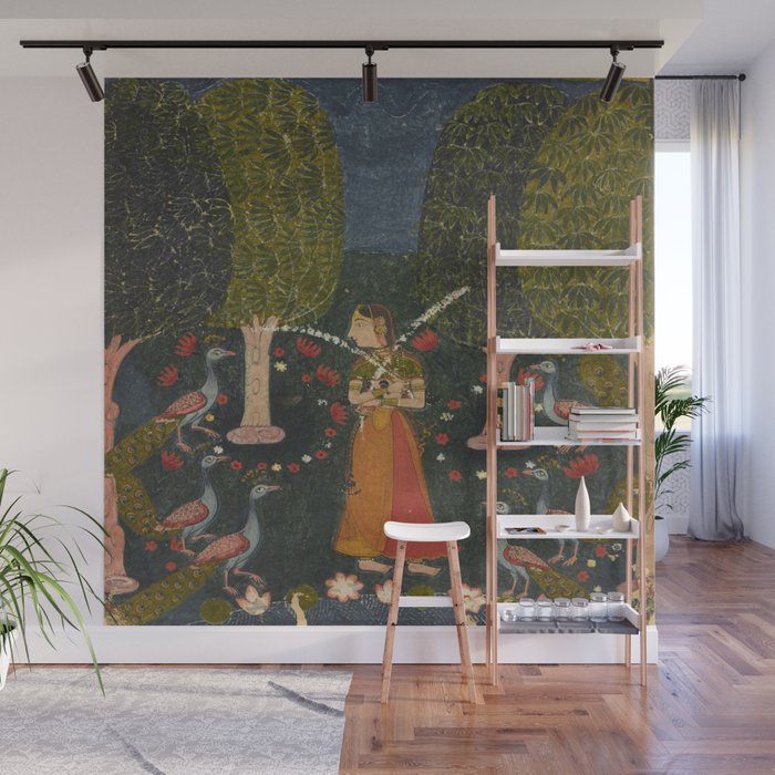 Gauri Ragini, folio from a Ragamala Indian Painted Illustration Wall Mural Gallery Image 1