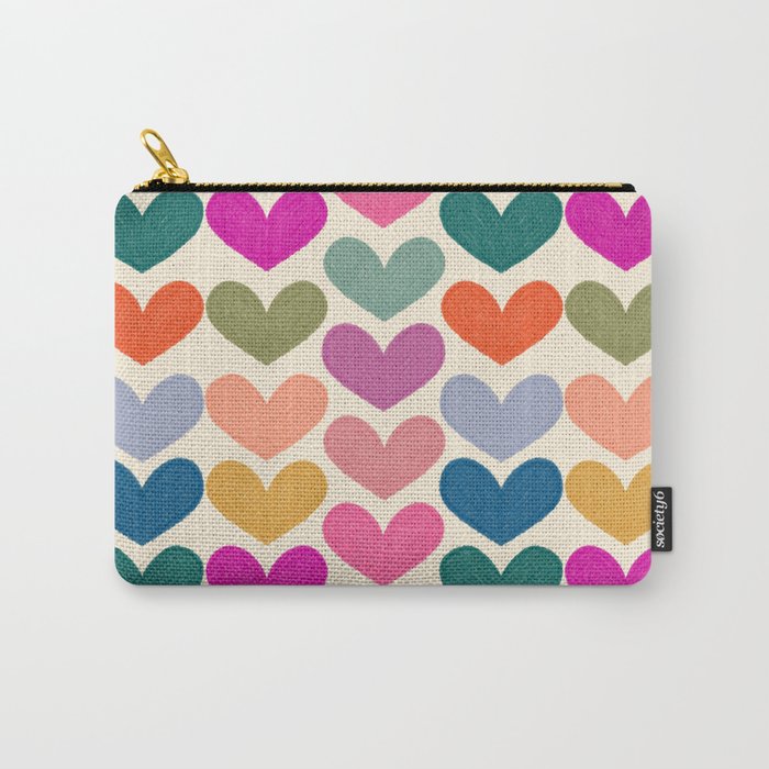 Colorful Heart Pattern  Carry All Pouch Gallery Image 1