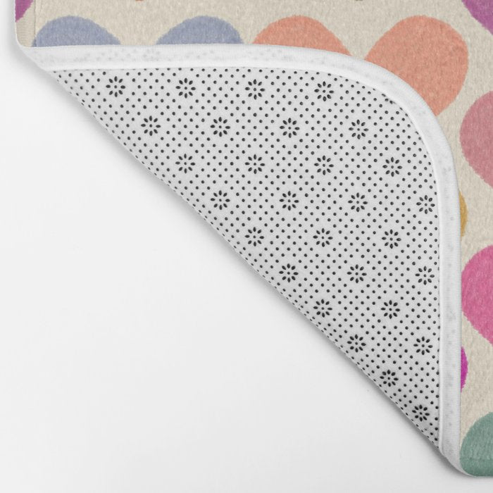 Colorful Heart Pattern  Bath Mat Gallery Image 2