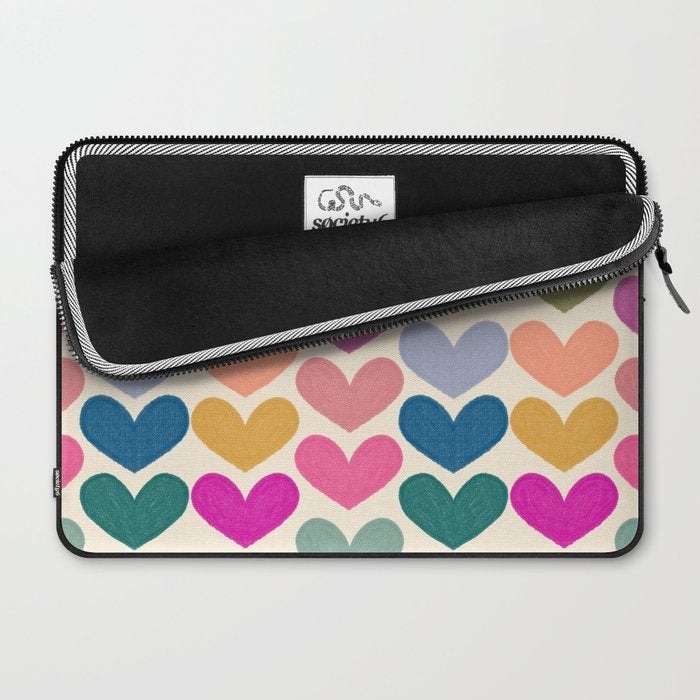 Colorful Heart Pattern  Laptop Sleeve Gallery Image 2
