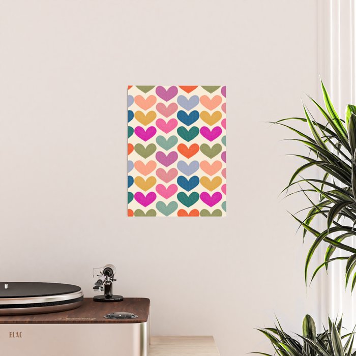 Colorful Heart Pattern  Poster Gallery Image 2