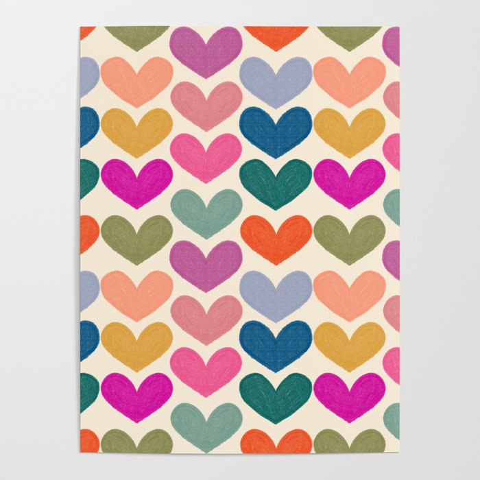 Colorful Heart Pattern  Poster Gallery Image 4