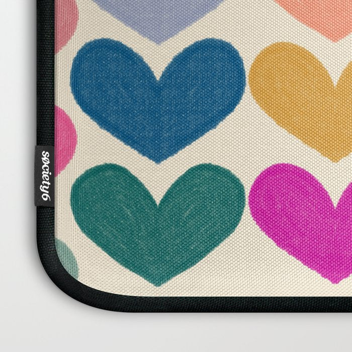 Colorful Heart Pattern  Laptop Sleeve Gallery Image 3