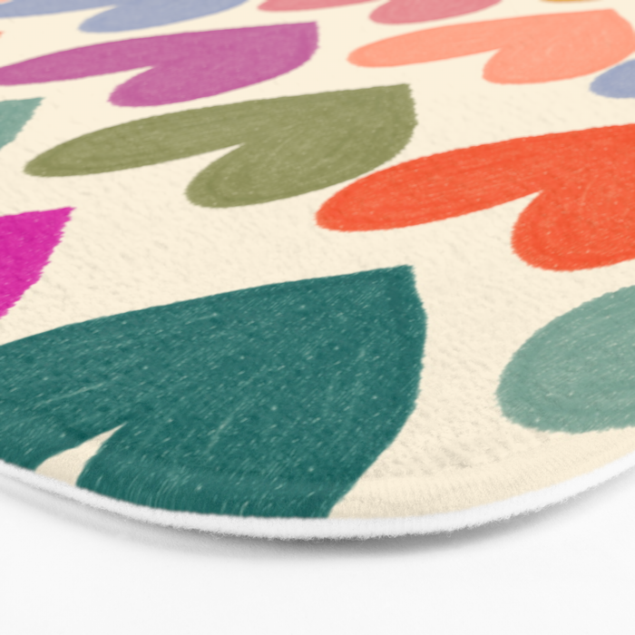 Colorful Heart Pattern  Bath Mat Gallery Image 3